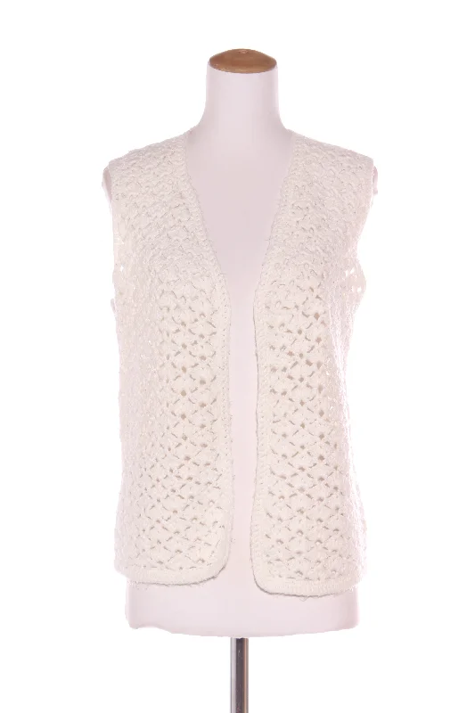 Creamy white crochet vest! 10-14 Warm Hoodie Sweatshirt Style