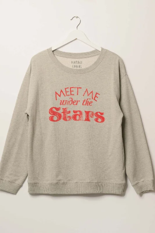 Meet Me Under the Stars Graphic Sweatshirt Hoodie Sweatshirt Fashion