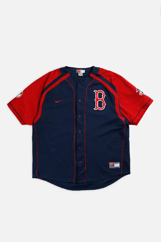 Vintage Boston Red Sox MLB Jersey - XL Plush Hoodie Sweatshirt