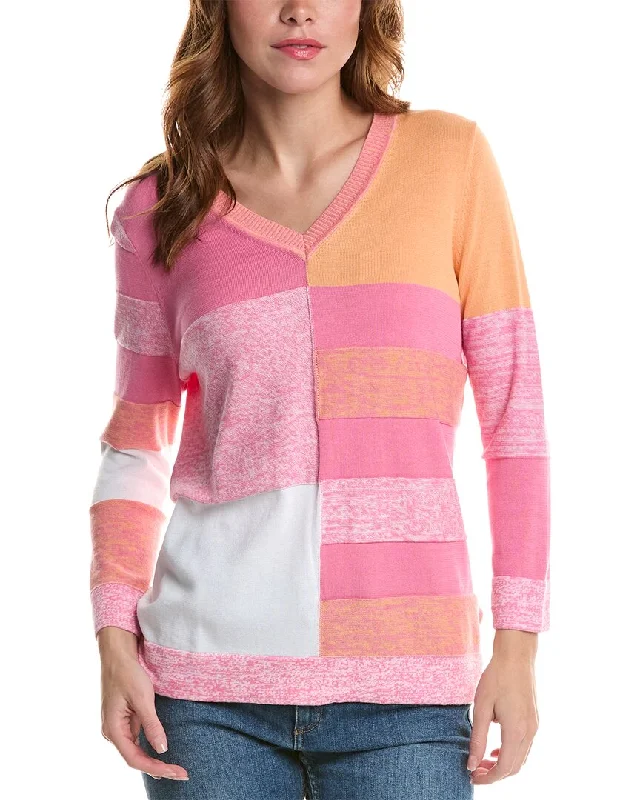 Edinburgh Knitwear Marled Colorblocked Sweater Best sweaters for casual wear