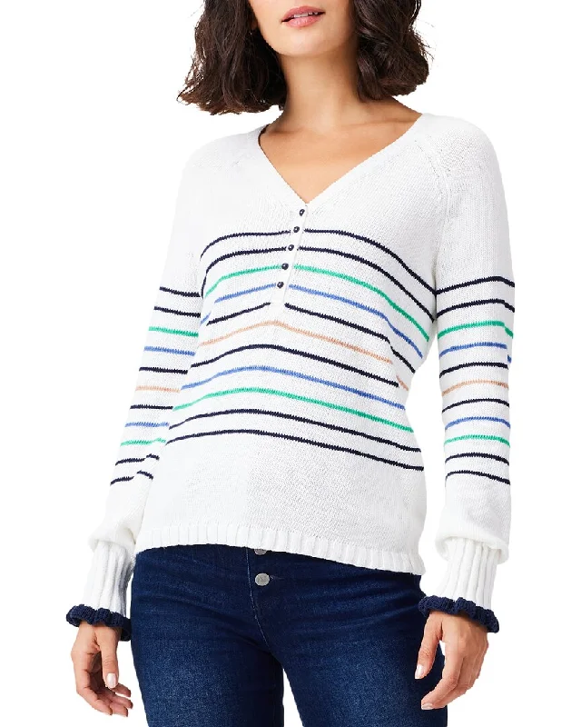 Nic+Zoe Plus Maritime Stripe Sweater Work sweaters