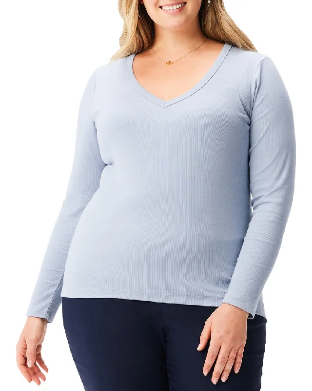 Nic+Zoe Plus Perfect Knit Rib Top Minimalist sweaters