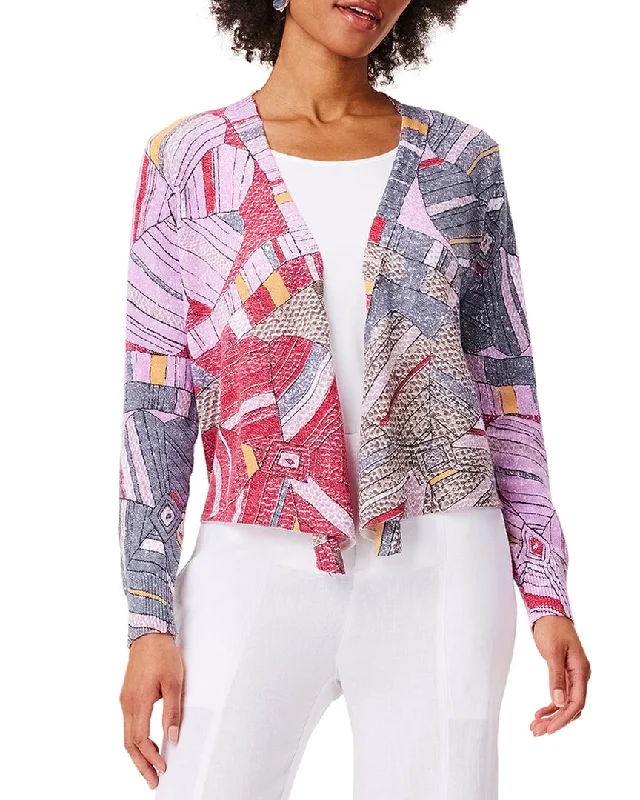 Nic+Zoe Mosaic Floral 4-Way Cardigan Breathable sweaters