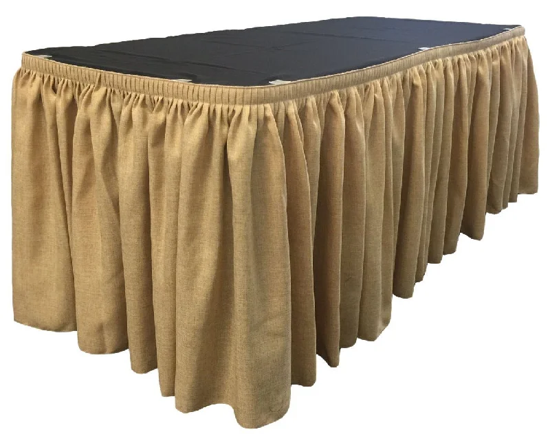 14 Ft. Natural Burlap Accordion Pleat Table Skirt Engagement unclassified skirts