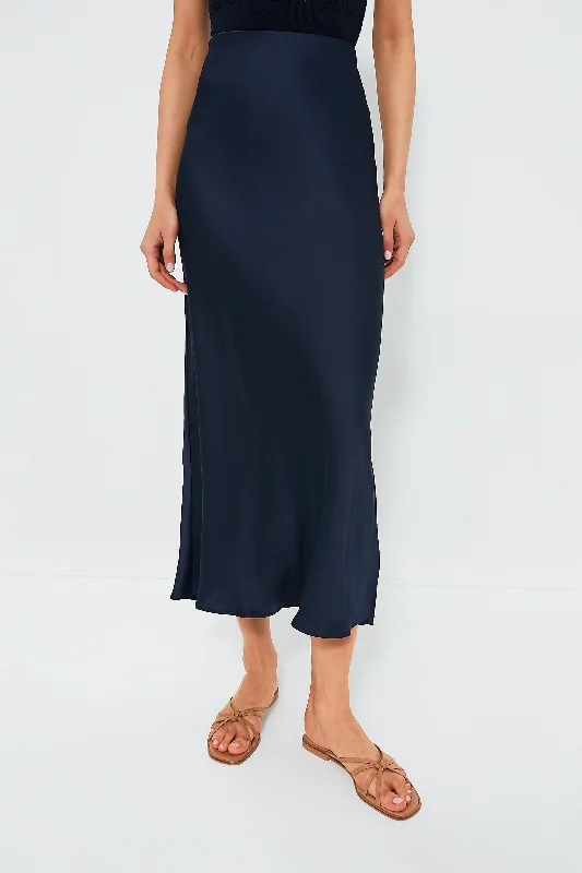 Nautical Navy Silky Slip Skirt Petite unclassified skirts