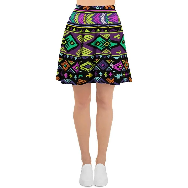 Navojo Aztec Print Women's Skirt Dark color unclassified skirts