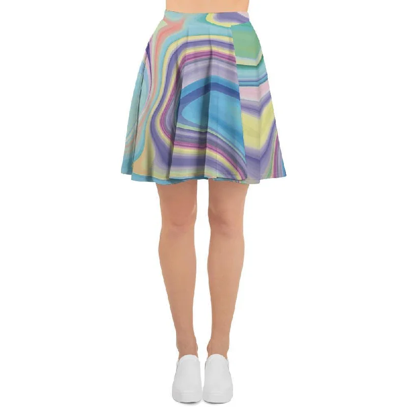 Neon Color Marble Women's Skirt Side-tie unclassified skirts