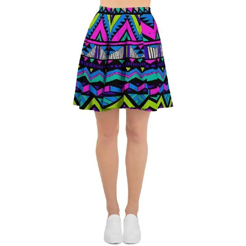 Neon Indian Aztec Doodle Women's Skirt Low-rise unclassified skirts