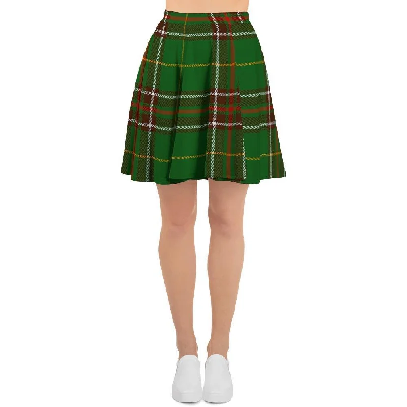 Newfoundland Tartan Green Plaid Women's Skirt Street style unclassified skirts