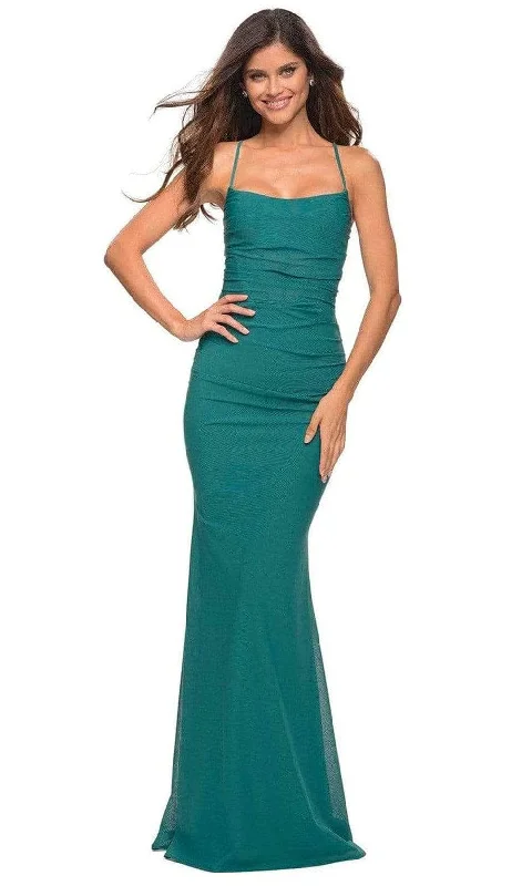 La Femme - Square Neck Sheath Evening Dress 30493SC Best party dresses for plus size