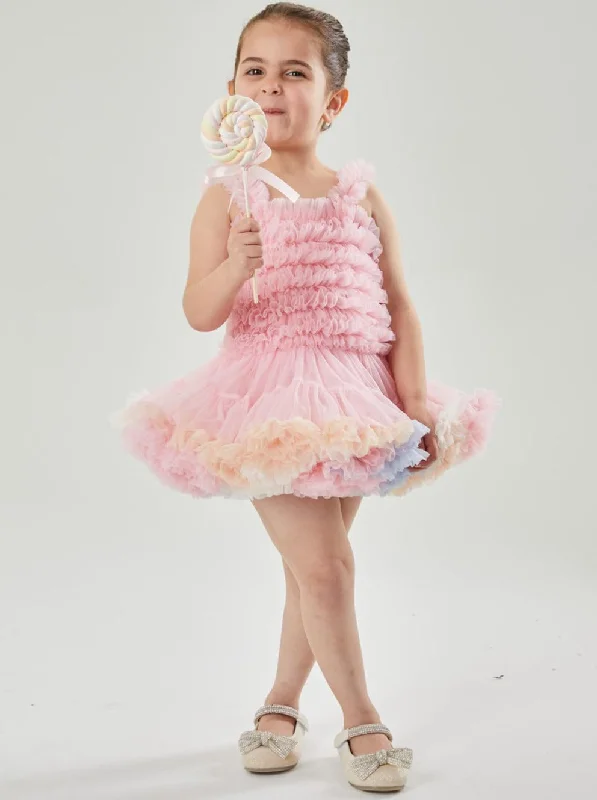 Ballerina Girl Baby Girl Dress in Ombre Pink Short unclassified dresses