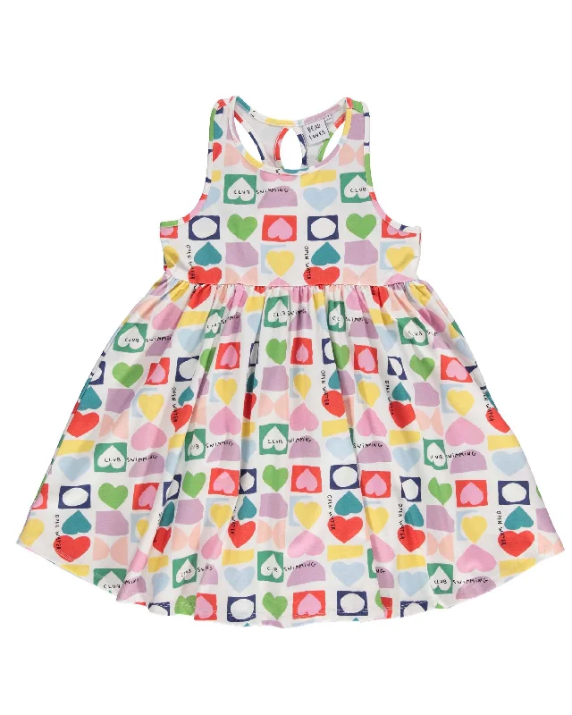 BEAU LOVES  "Open Swimming" Hearts Iggy Dress Polka dot unclassified dresses