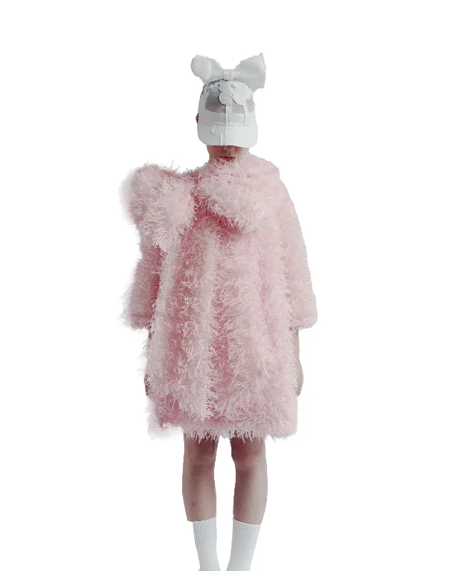 CAROLINE BOSMANS Eyelash Bow  Pink Dress Club unclassified dresses