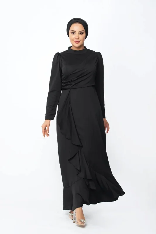 Cascading Black Dress Fashionable unclassified dresses