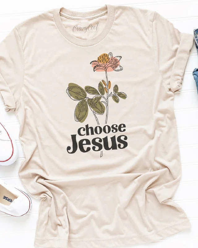 "Choose Jesus" Graphic Tee Elegant evening unclassified dresses