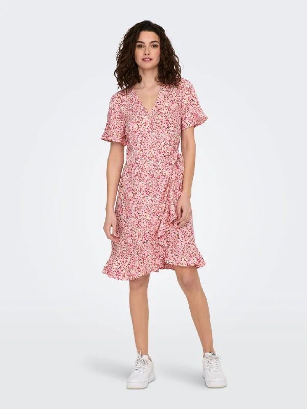 Olivia Wrap Dress - Rose Smoke Wedding guest unclassified dresses