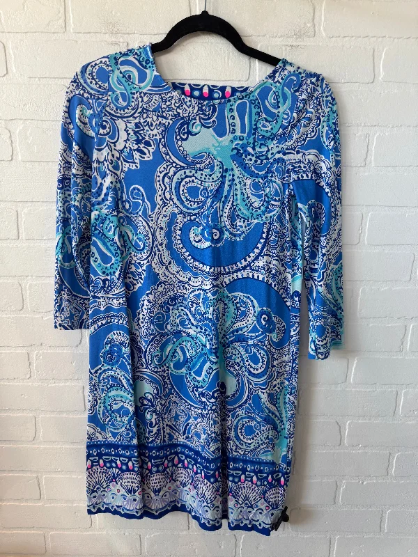 Dress Designer By Lilly Pulitzer In Blue & Pink, Size: Xs Wrap unclassified dresses