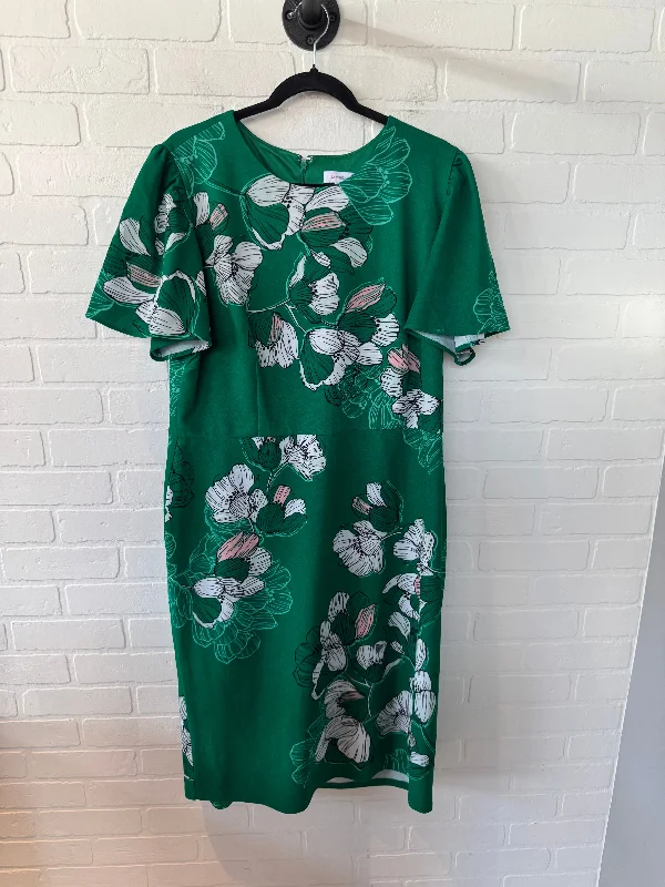 Dress Work By Liz Claiborne In Green & Pink, Size: 1x Unique unclassified dresses