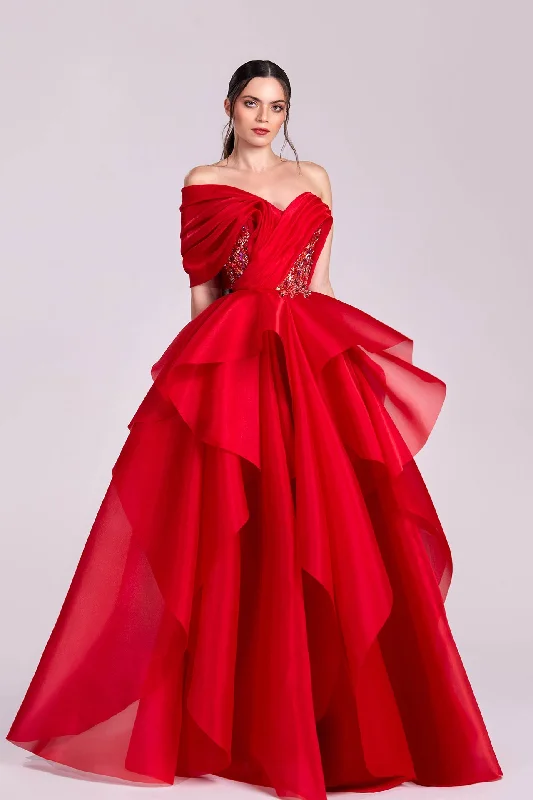 Embellished bodice organza ball gown Chic unclassified dresses