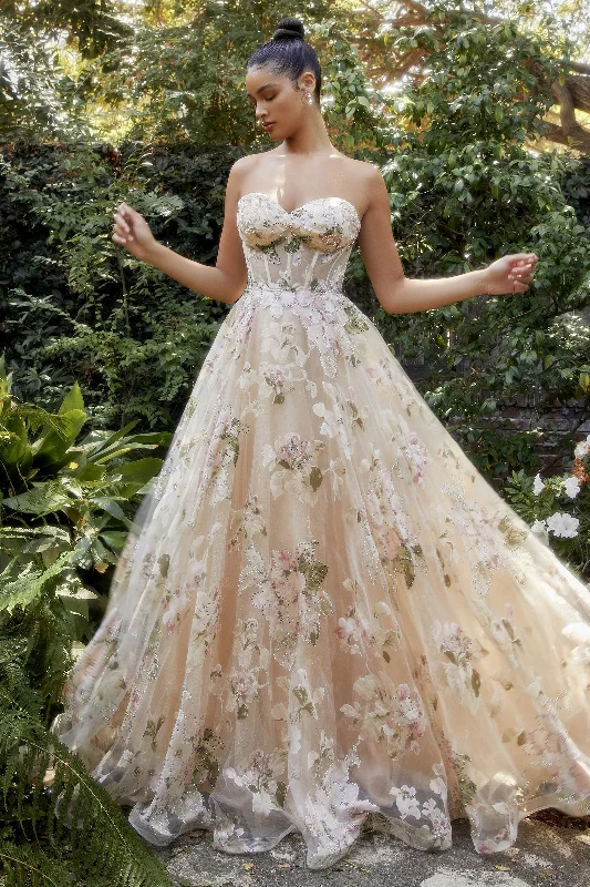 Enchanted Rose's Floral Fantasy: Embroidered Ballgown for Unforgettable Moments Affordable floral dresses