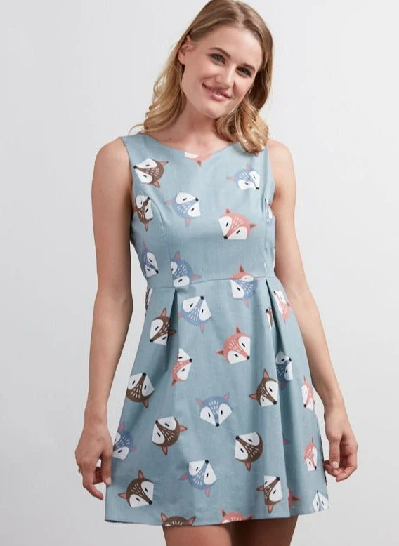 Exposure Cotton Fox Face Dress One-shoulder unclassified dresses