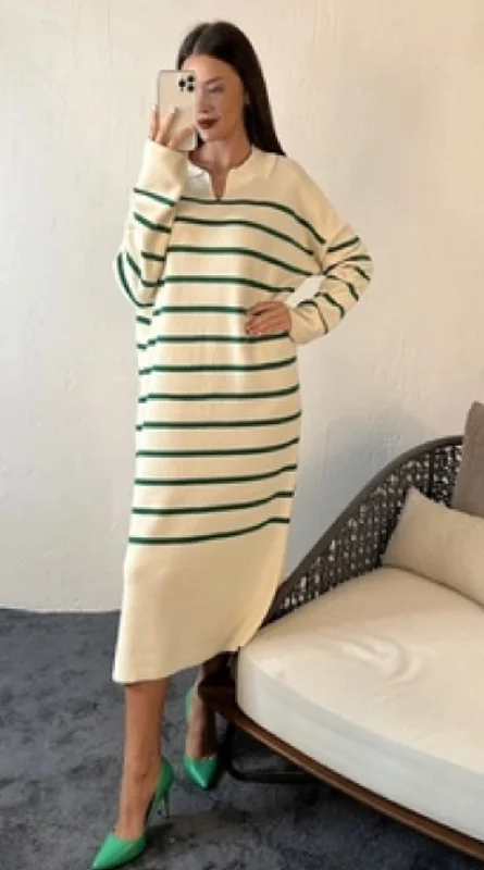 FAME green and cream jumper dress Budget-friendly unclassified dresses