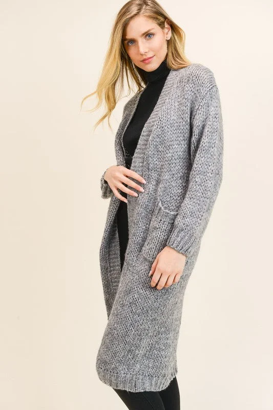 Faye Oversized Cardigan in Charcoal Gothic unclassified dresses