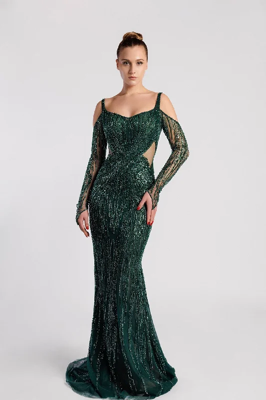 Fully embroidered mermaid gown Plus size unclassified dresses