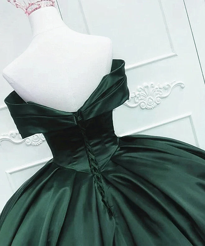 Gorgeous Ball Gown Green Satin Quinceanera Dress, Green Sweetheart Formal Dress Best-selling unclassified dresses