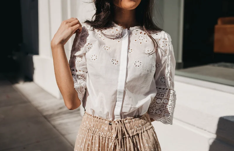 Juliette Embroidered Eyelet Top Trendy unclassified dresses