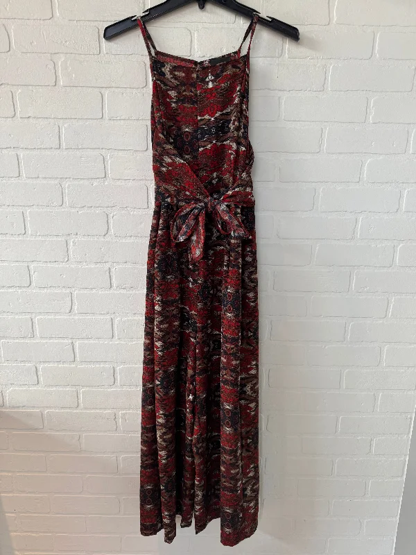 Jumpsuit By Greylin In Brown & Red, Size: M Spring unclassified dresses