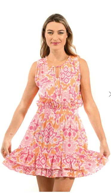 Kaylee Dress in Sunset Ikat by Walker and Wade Bold pattern unclassified dresses