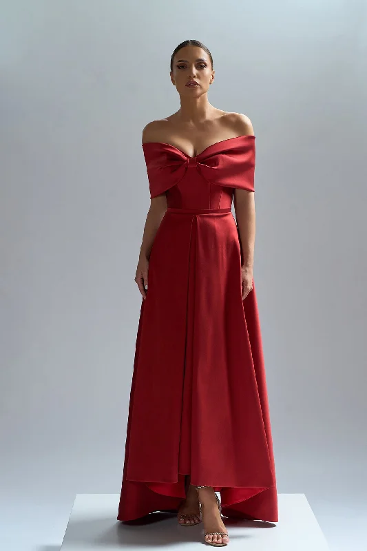 Off shoulder taffeta dress Holiday unclassified dresses