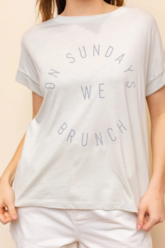 "On Sundays We Brunch" Graphic Tee Affordable unclassified dresses