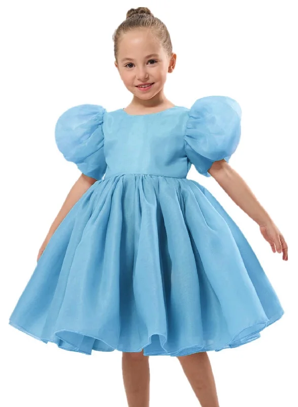 2Bunnies Girls' Organza Puff Sleeve Babydoll Dress Women's unclassified dresses