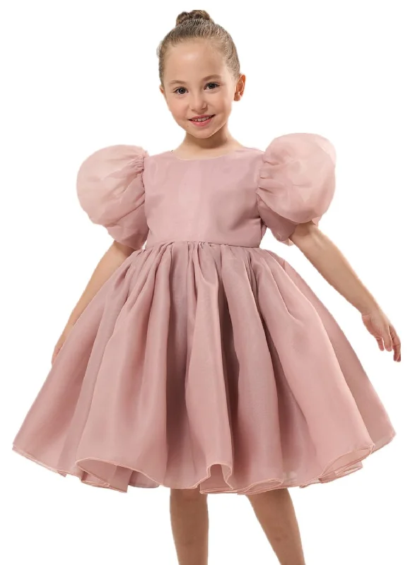 2Bunnies Girls' Organza Puff Sleeve Babydoll Skater Dress Office unclassified dresses