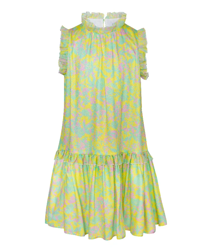 PAADE MODE "RETURN TO NATURE" Sleeveless Viscose Dress Anemone  in Yellow Beach unclassified dresses