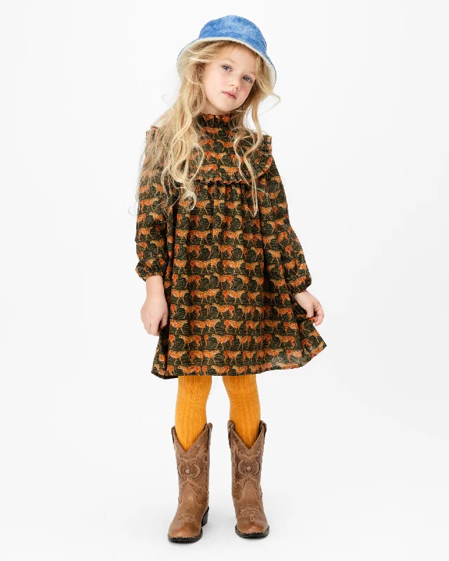 PAADE MODE "WINTER MEADOW" Cotton Dress in Meet The Cheetah Tiered unclassified dresses