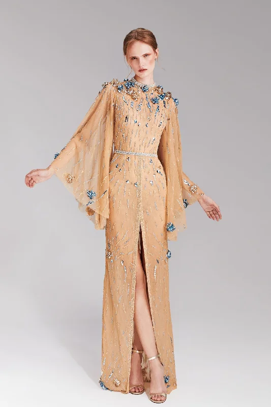 Skin tone kaftan dress High-low unclassified dresses