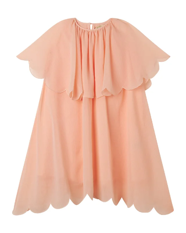 STELLA MCCARTNEY KIDS Scalloped Layer Occasion Dress Elegant unclassified dresses