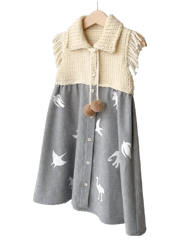 TAGO Combination Knit and Wool Dress Festival unclassified dresses