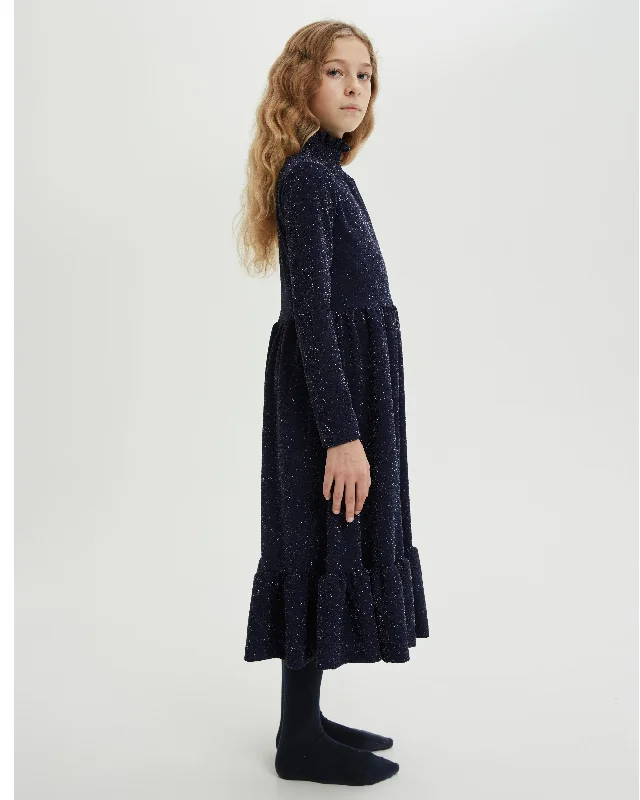 THE MIDDLE DAUGHTER AW24  EVERYTHING BUT THE GIRL  DRESS in THE NAVY BLUE SPARKLE Denim unclassified dresses