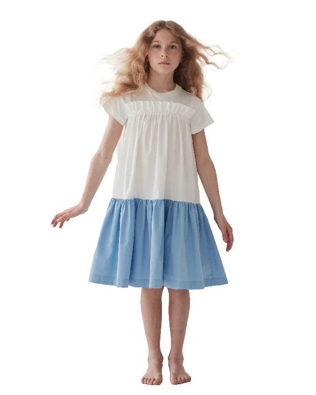 THE MIDDLE DAUGHTER SS24 NICE AS A PIE Dress in Porcelain and Sky Fashionable unclassified dresses