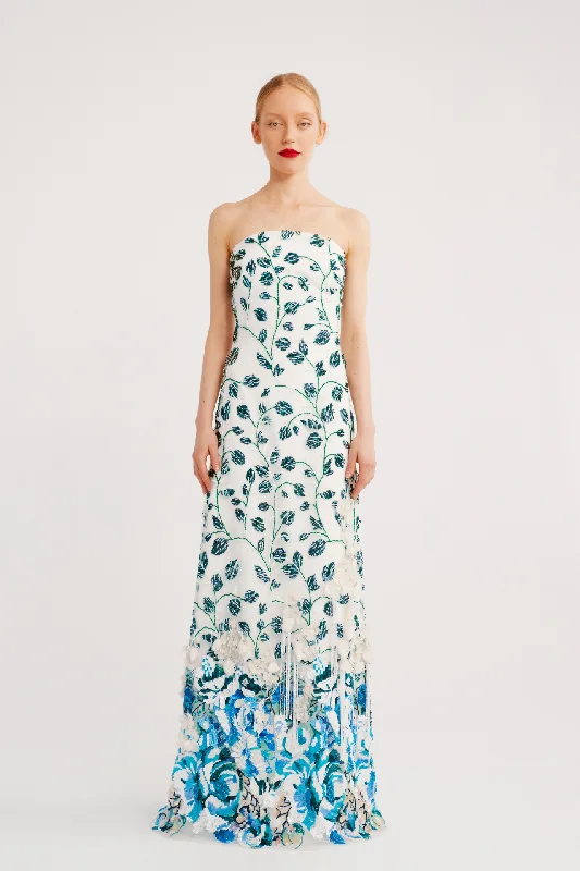 Strapless embroidered gown Best-selling unclassified dresses