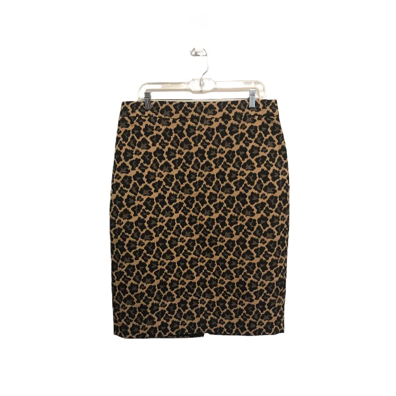 Animal Print Skirt Mini & Short By Talbots, Size: 14 Ripped Mini Denim Skirt