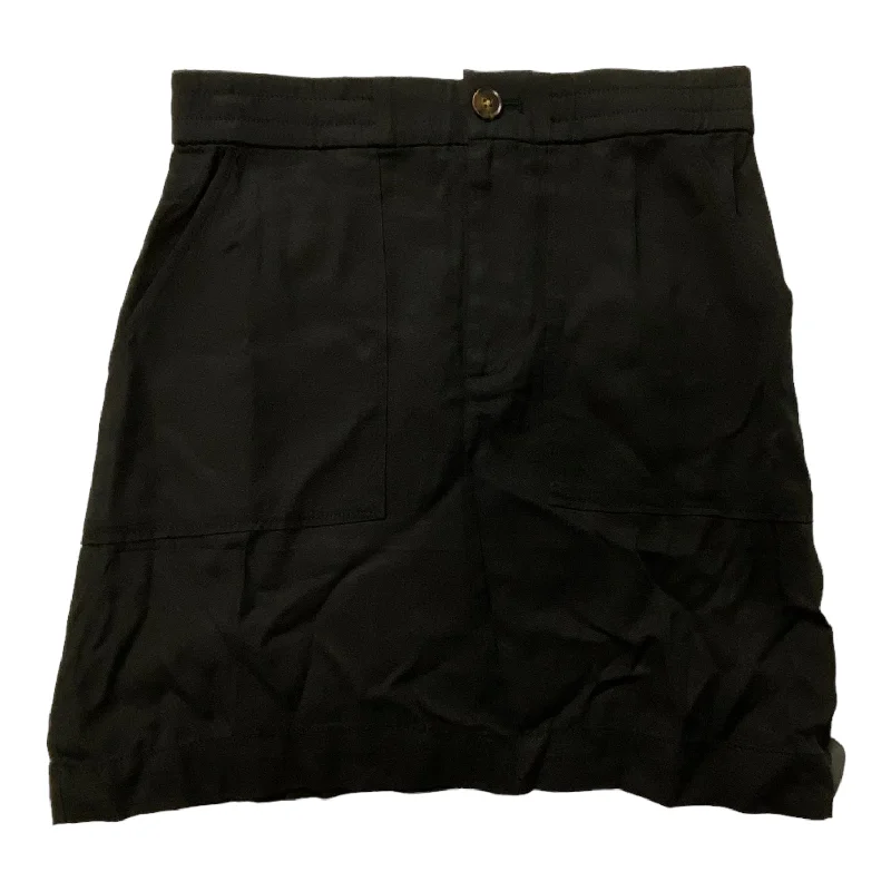 Black Skirt Mini & Short Loft, Size S Pleated Denim Skirt