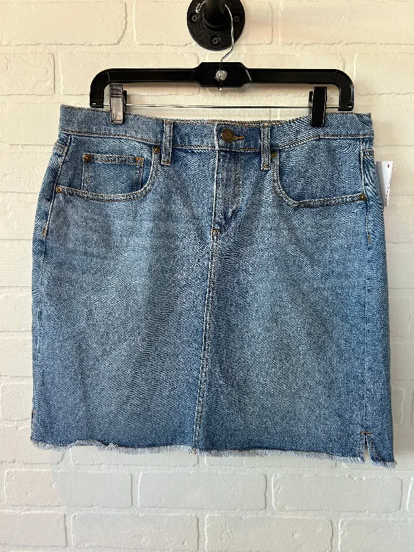 Blue Denim Skirt Mini & Short Loft, Size 10 Lace Mini Skirt