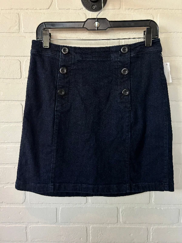 Blue Denim Skirt Mini & Short Loft, Size 4 Pleated Mini Skirt