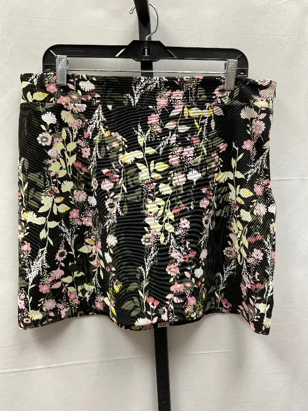 Floral Print Skirt Mini & Short Inc, Size 14 Lace Detail Mini Skirt