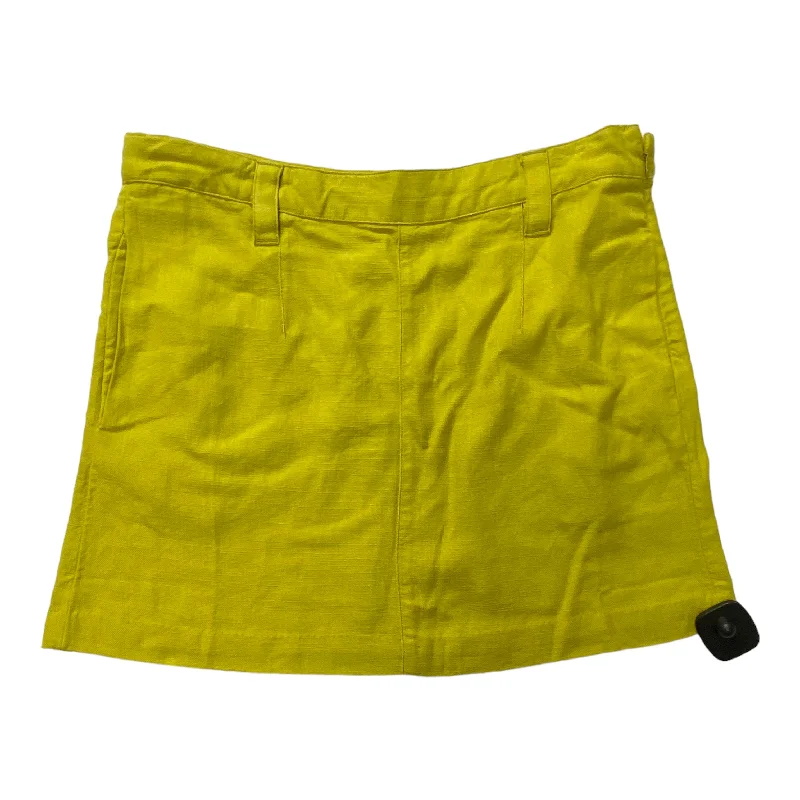 Green Skirt Mini & Short Free People, Size 6 Long-sleeve Mini Skirt